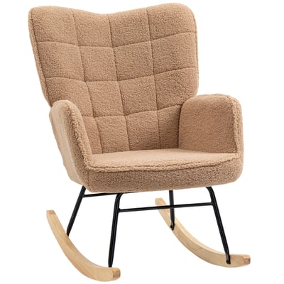 Fauteuil à bascule Revêtement bouclette HOMCOM