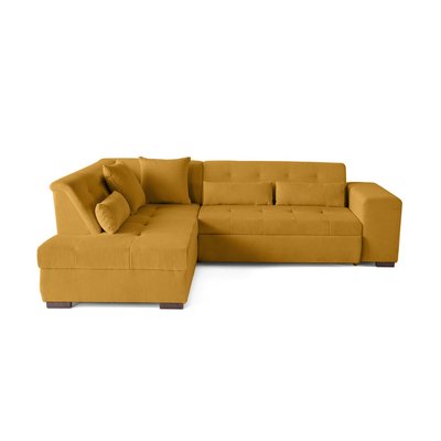 Canapé d'Angle Convertible en Velours côtelé 5 places - VERMONT LISA DESIGN