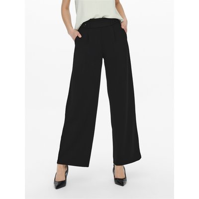 Pantalon noir large taille haute femme La Redoute