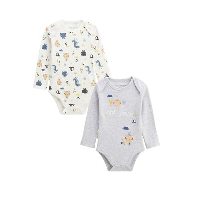 Lot de 2 bodies bébé manches longues Little Funny PETIT BEGUIN