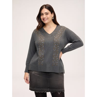 Pull avec appliqués bijoux FIORELLA RUBINO