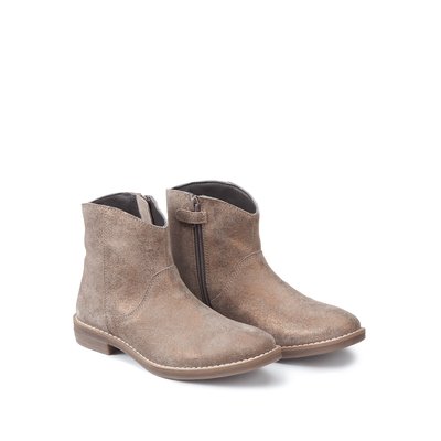 Bottines santiags zippées en cuir métallisé LA REDOUTE COLLECTIONS