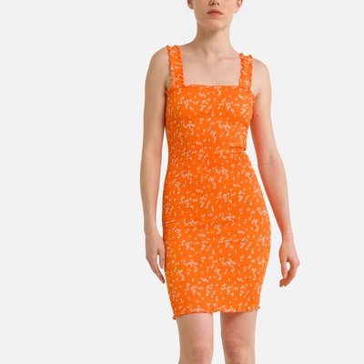 Robe courte imprimée, col carré NOISY MAY
