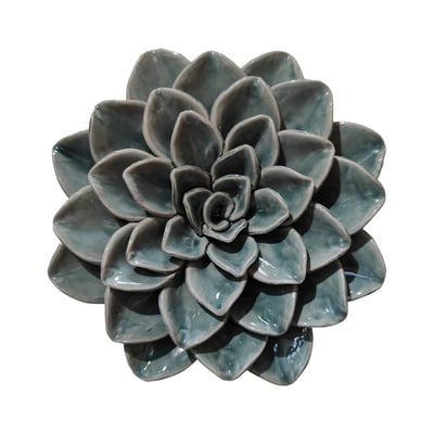 Déco murale fleur céramique 17.8cm EMDE