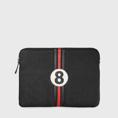 E2R Pochette ordinateur 13 pouces noire et auburn rembourrée OH MY BAG