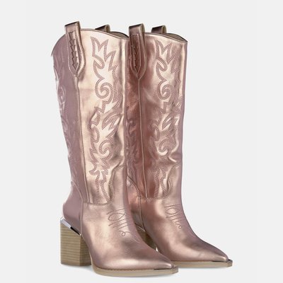 Bottines cowboy en cuir à tige haute ALMA EN PENA