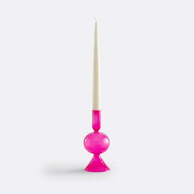 Bougeoir en verre H17 cm Octobre Rose LA REDOUTE INTERIEURS