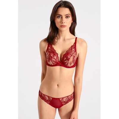 Soutien-gorge triangle avec armatures FLEUR DE TATTOO Rouge Ecrin AUBADE