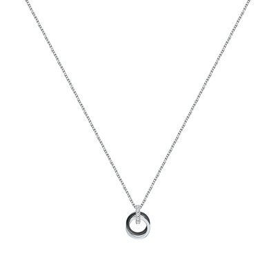 Collier en argent 925, céramique et oxyde de zirconium CLEOR