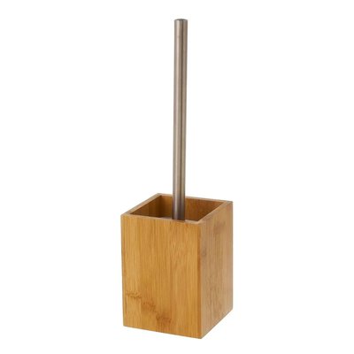 Brosse WC en bambou base carrée 10x10x36.5cm WADIGA