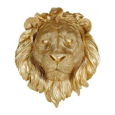 Tête De Lion Résine Doré DECORATIE