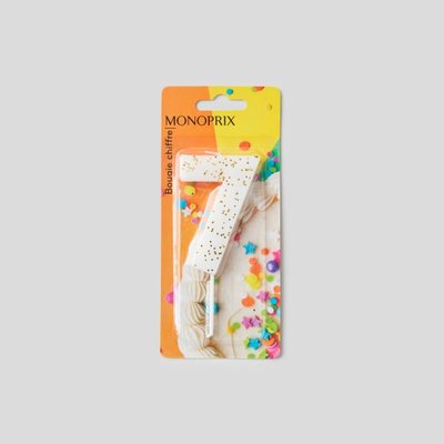 Bougie chiffre 7 MONOPRIX MAISON