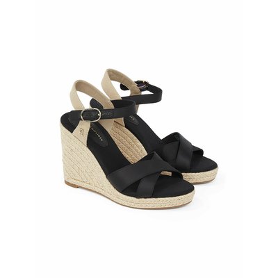 Sandales compensées en satin TOMMY HILFIGER