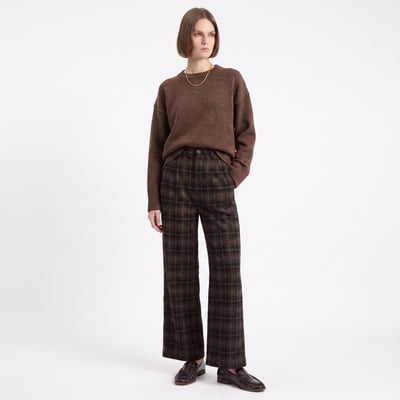 Pull oversize femme chiné à col rond MARINA ARTLOVE