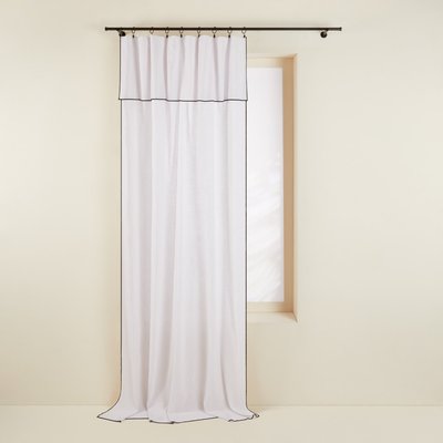 Rideau Carlina Non Feu Tamisant en Effet lin Beige 145x300 cm MADURA