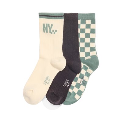 Lot de 3 paires de chaussettes "damier" JONEN