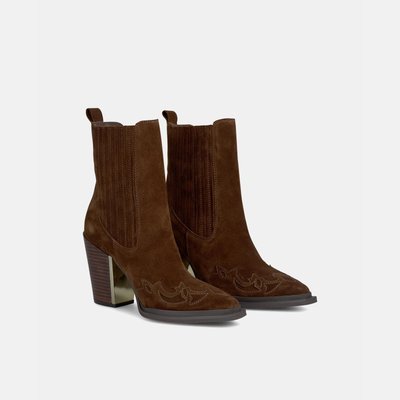 Bottines en cuir style cowboy ALMA EN PENA