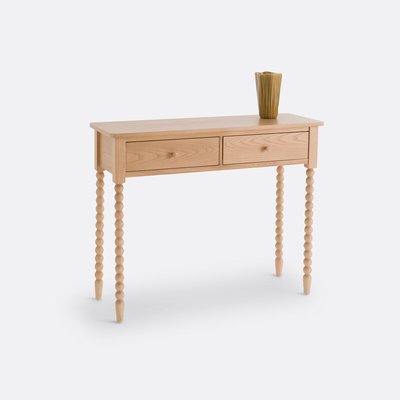 Console frêne 2 tiroirs, pieds tournés, Anina LA REDOUTE INTERIEURS