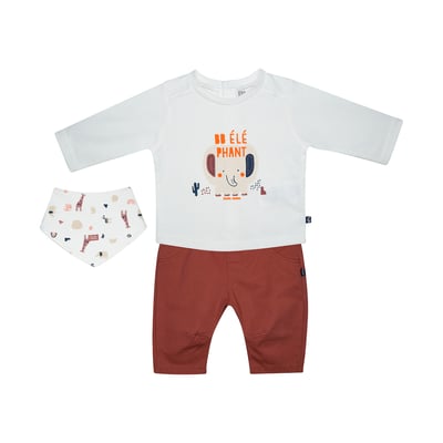 Tee shirt bavoir pantalon gonzague maille naissance SUCRE D'ORGE