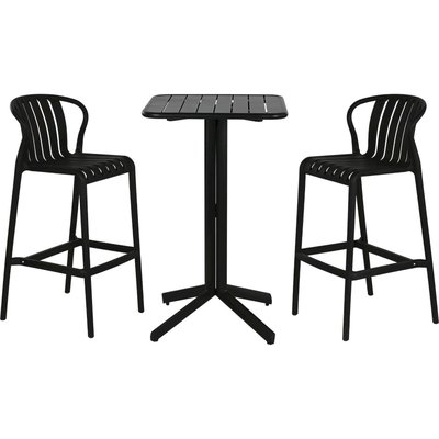 Ensemble table bar métal  élégant pour terrasse et jardin RECOLLECTION