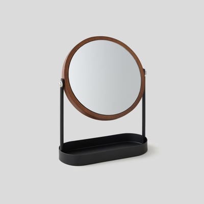 Miroir en métal bois foncé MONOPRIX MAISON