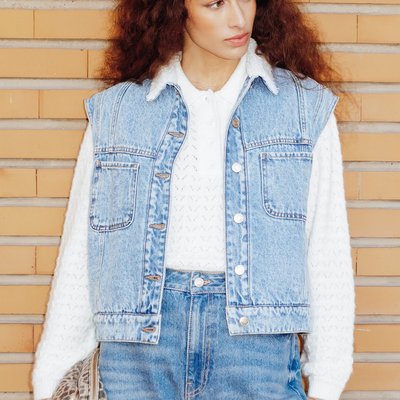 Veste en jean doublée moumoute PROMOD