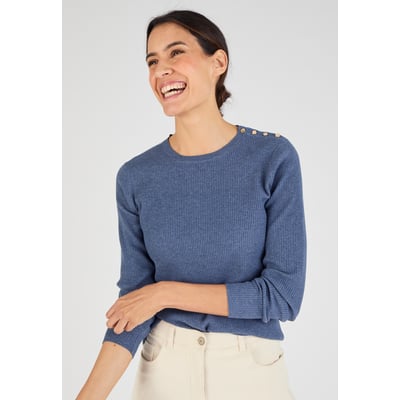 Pull côtelé uni ou rayé Thermolactyl DAMART