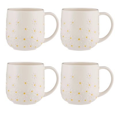 Set of 4 Daisy Mugs PRICE & KENSINGTON