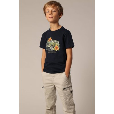 T-shirt col rond avec imprimé moto sunset expedition sur le devant ZANZITO DEELUXE