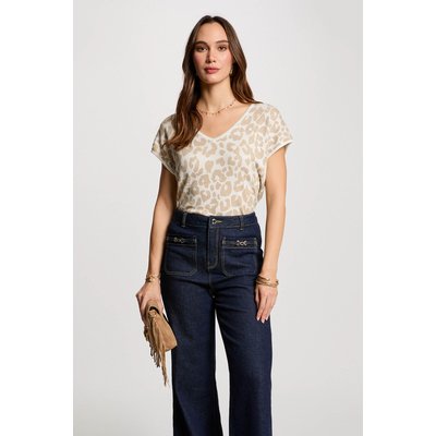 Pull manches courtes imprimé MORGAN