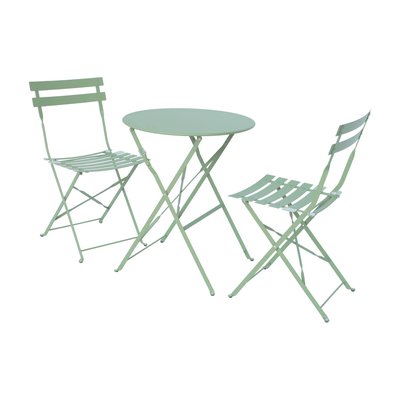 Table de jardin bistrot pliate métal 2 chaises EMILIA SWEEEK