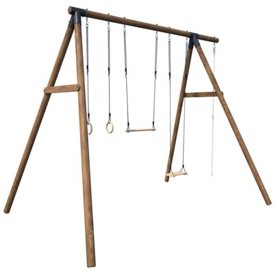 Portique bois ado 4 agrès trapèze et corde GALDAR SOULET