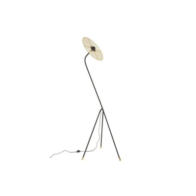 Lampadaire Waterlilly Noir Et Laiton MILLUMINE