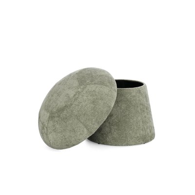 Pouf rond en tissu avec rangement D45 - CHUPS HELLIN, DEPUIS 1862