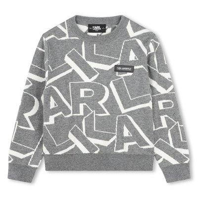 Pull en jacquard bicolore KARL LAGERFELD KIDS