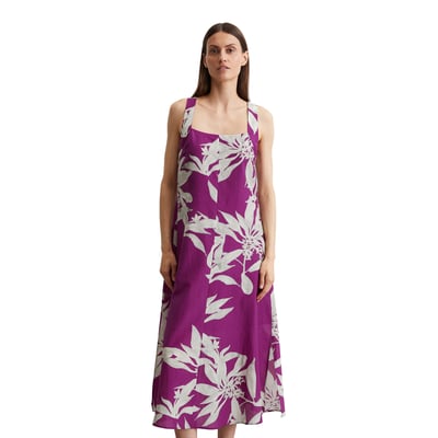 Robe imprimée flared en mélange de coton organique et de viscose MARC O'POLO