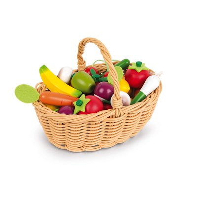 Jouet d'imitation panier 24 fruits et légumes JANOD