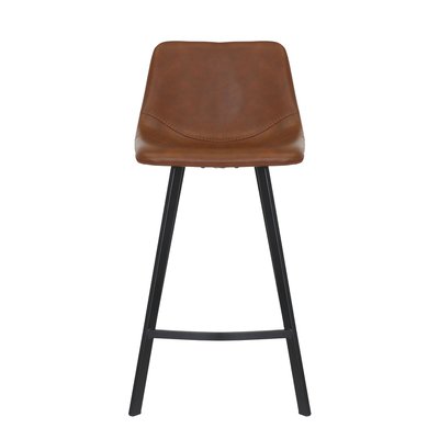 Chaise snack imitation cuir noir ZAGO