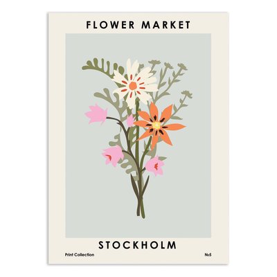 Affiche 30x40 cm - Flower Market Stockholm - NKTN WALL EDITIONS