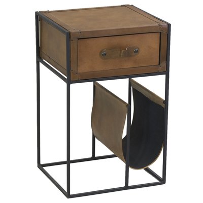 Table porte-revue en cuir AUBRY GASPARD