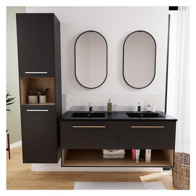 Meuble double vasque+rob+miroir+colonne NIKA MOB IN