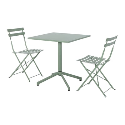 Table de jardin bistrot pliante métal + 2 assises EMILIA + CHIARA SWEEEK