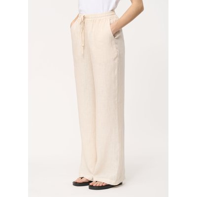 Pantalon écru large en lin taille élastiquée HUMILITY