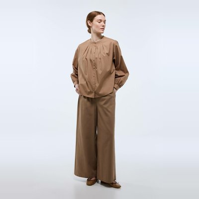 Chemise manches longues unie en coton BIO GOTS MONOPRIX