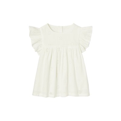 Blouse en gaze de coton brodée VERTBAUDET