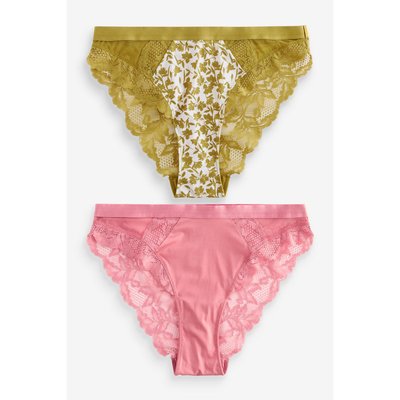 Culottes échancrées en dentelle, lot de 2 NEXT