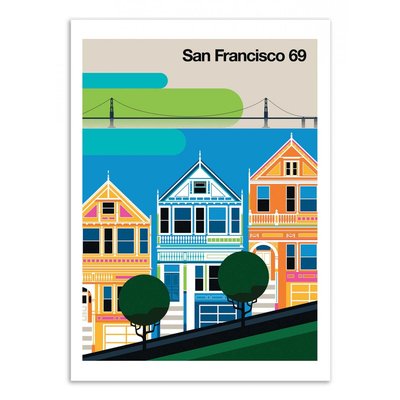 Affiche d’art 50 x 70 cm - San Francisco 69 - Bo Lundberg WALL EDITIONS