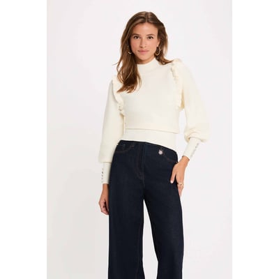 Pull manches longues avec volants MORGAN