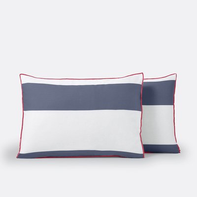 Yacht Striped Cotton Pillowcase LA REDOUTE INTERIEURS