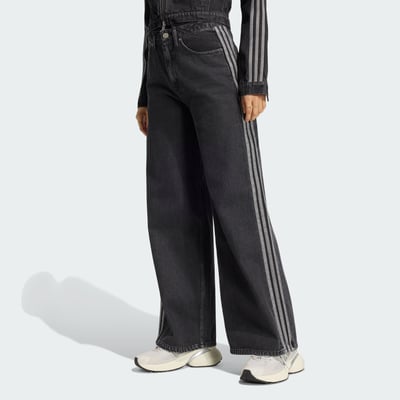 Pantalon Large Taille Haute Denim adidas Originals